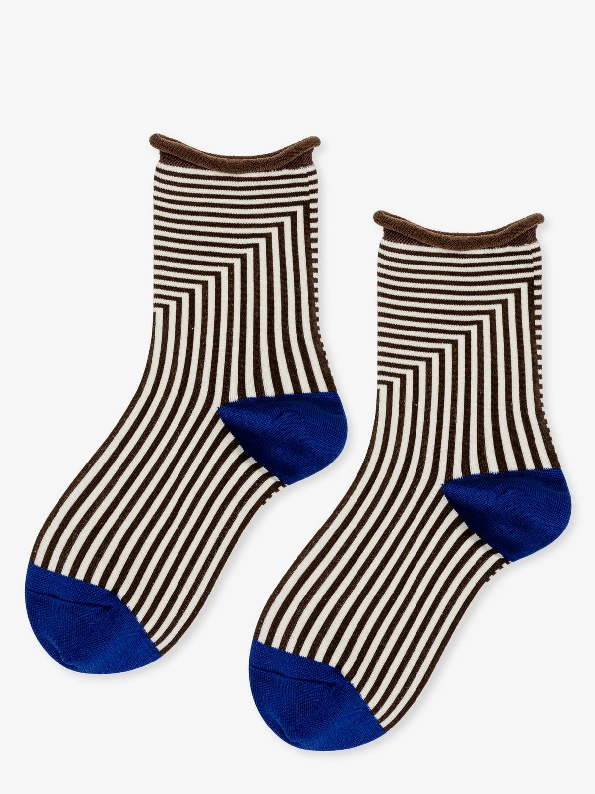 Hansel From Basel Corbusier Crew Socks in Brown