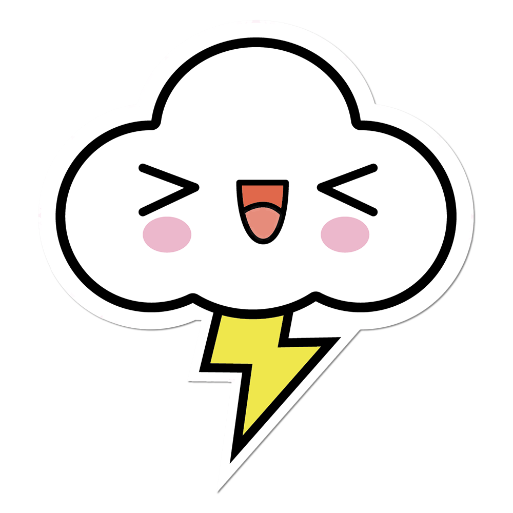 Little Cloud Lightning by FriendsWithYou - Die-Cut Sticker