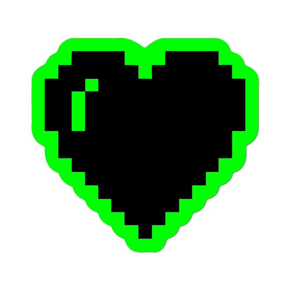Pixel Heart by Wendy White (Back to School) - Die-Cut Sticker