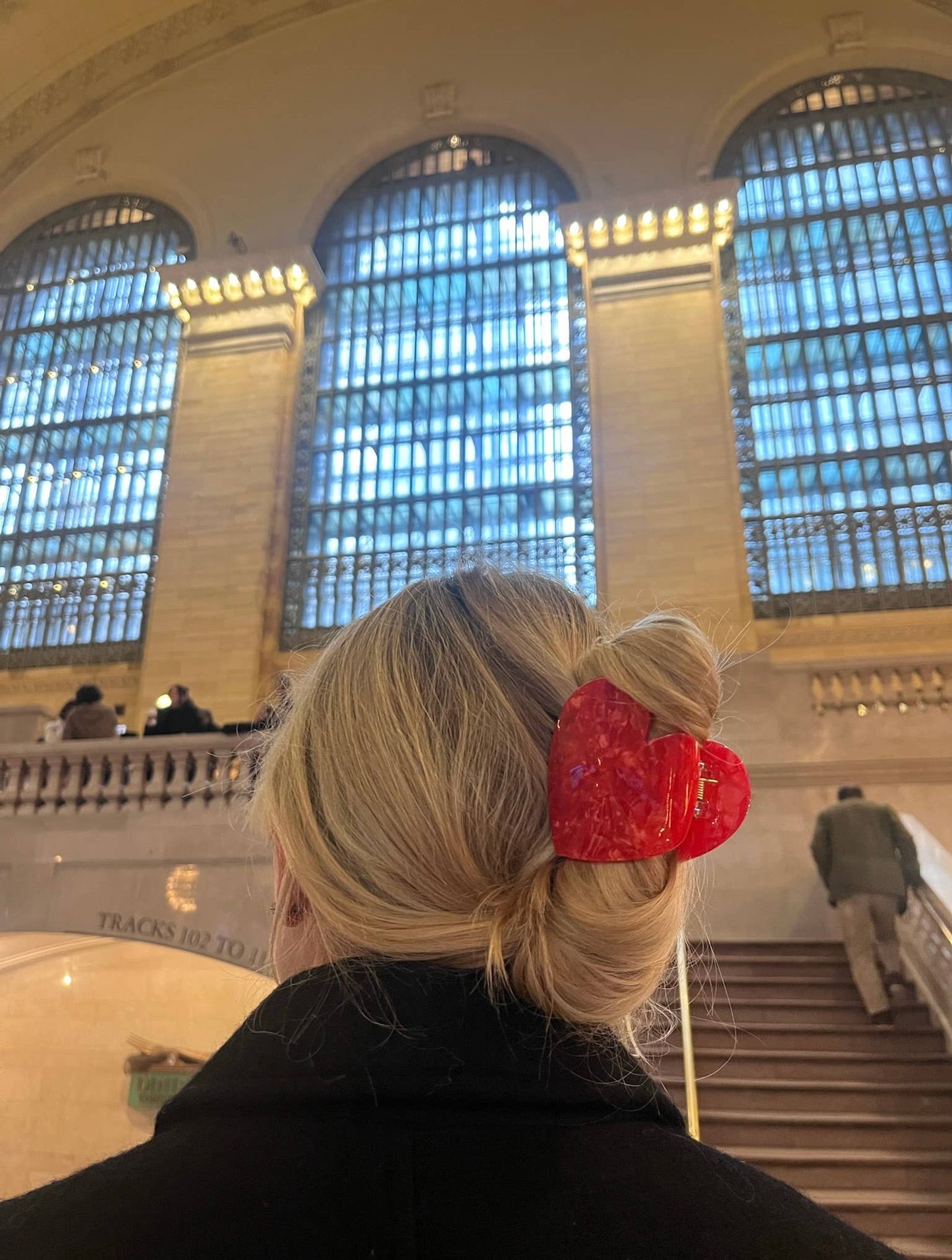Heart Acetate Claw Hair Clip: Leopard