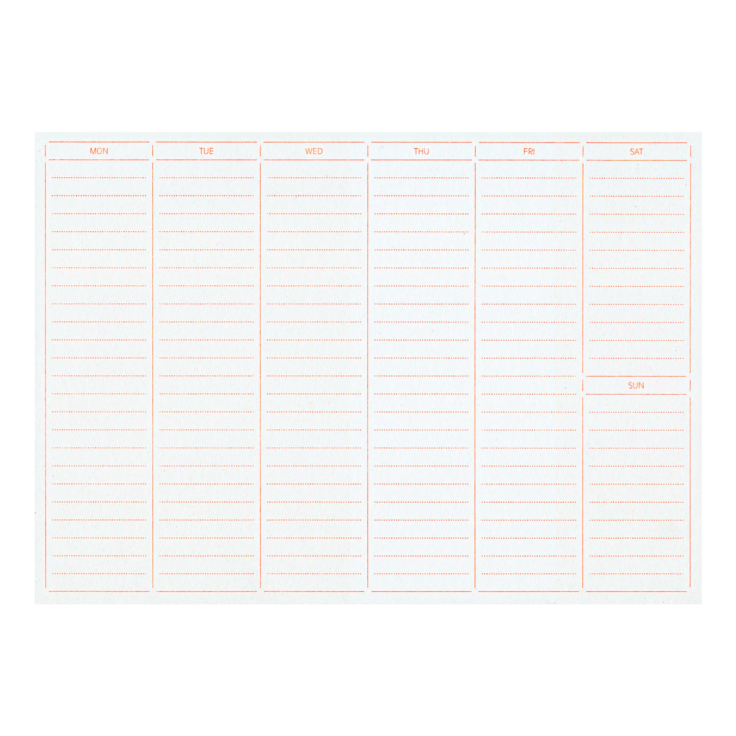 Weekly Planner Neon