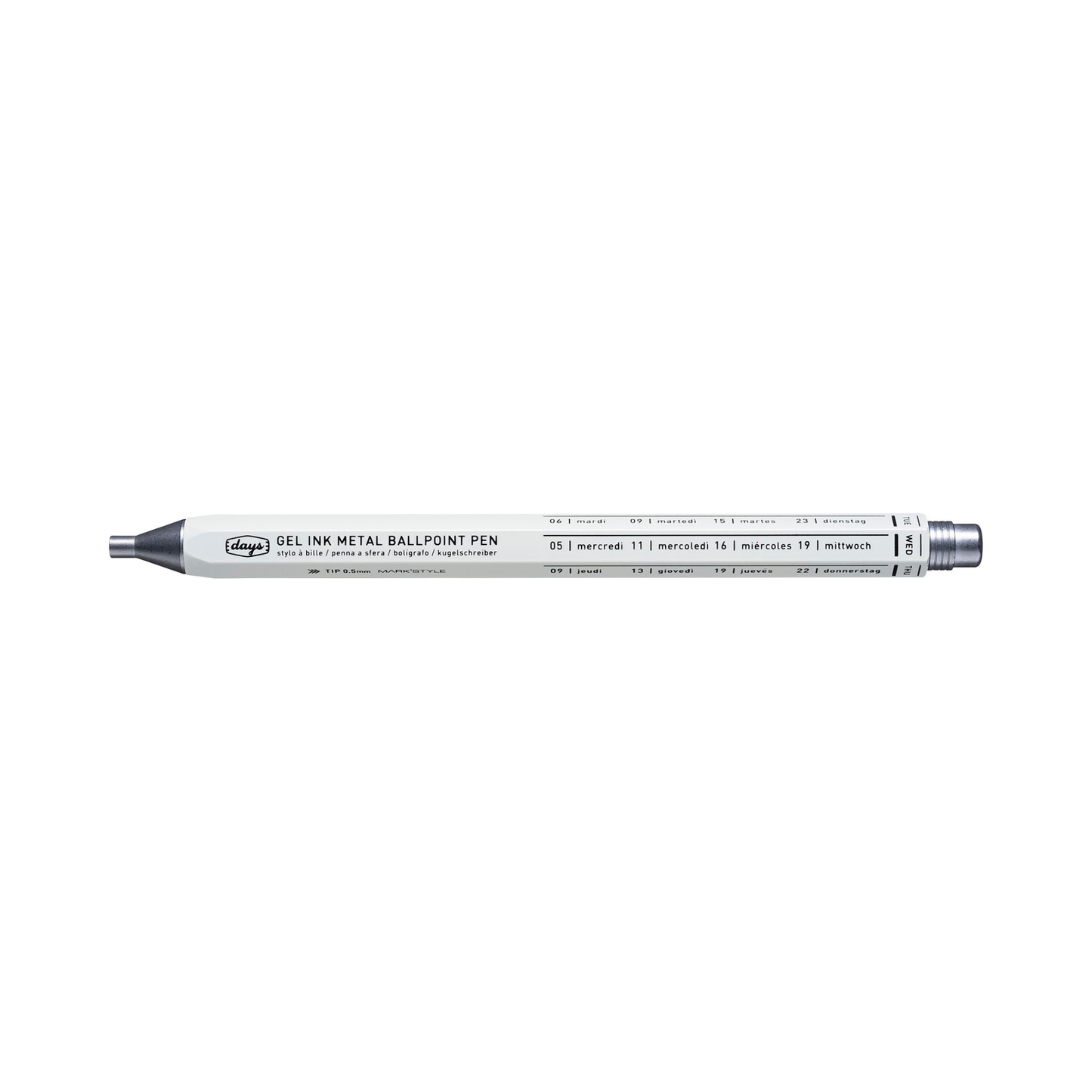 Gel Metal Ballpoint Pen / MARK'STYLE: White