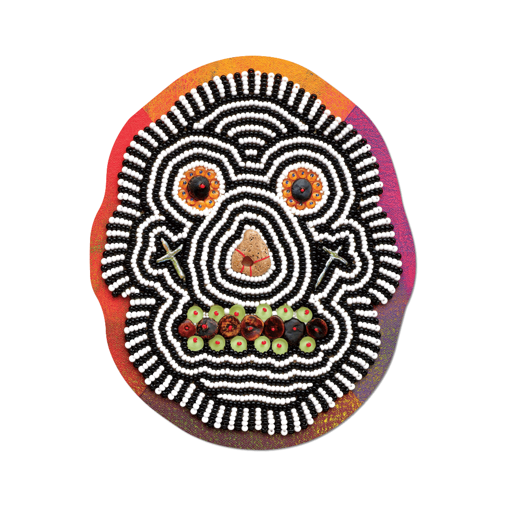 Skull by Jeffrey Gibson - Die-Cut Sticker