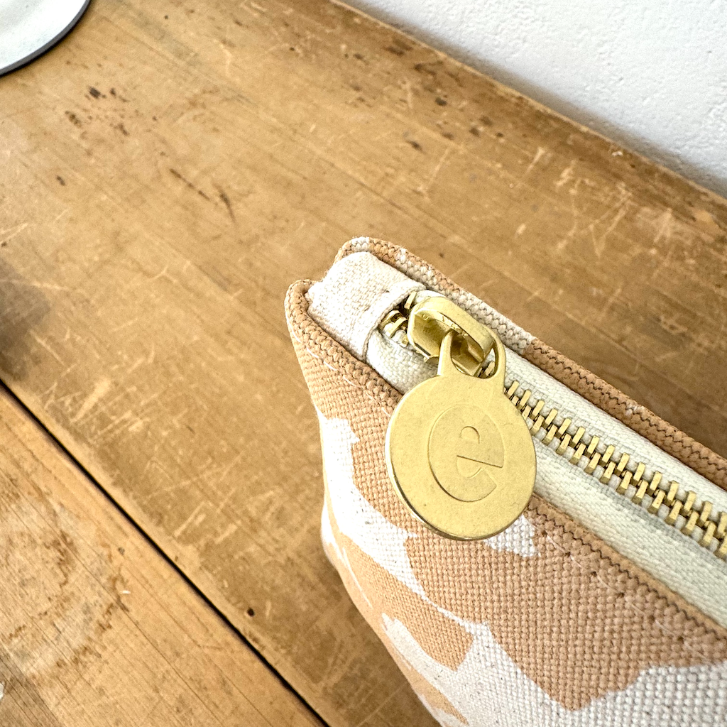Wallpaper + White Anita Clutch