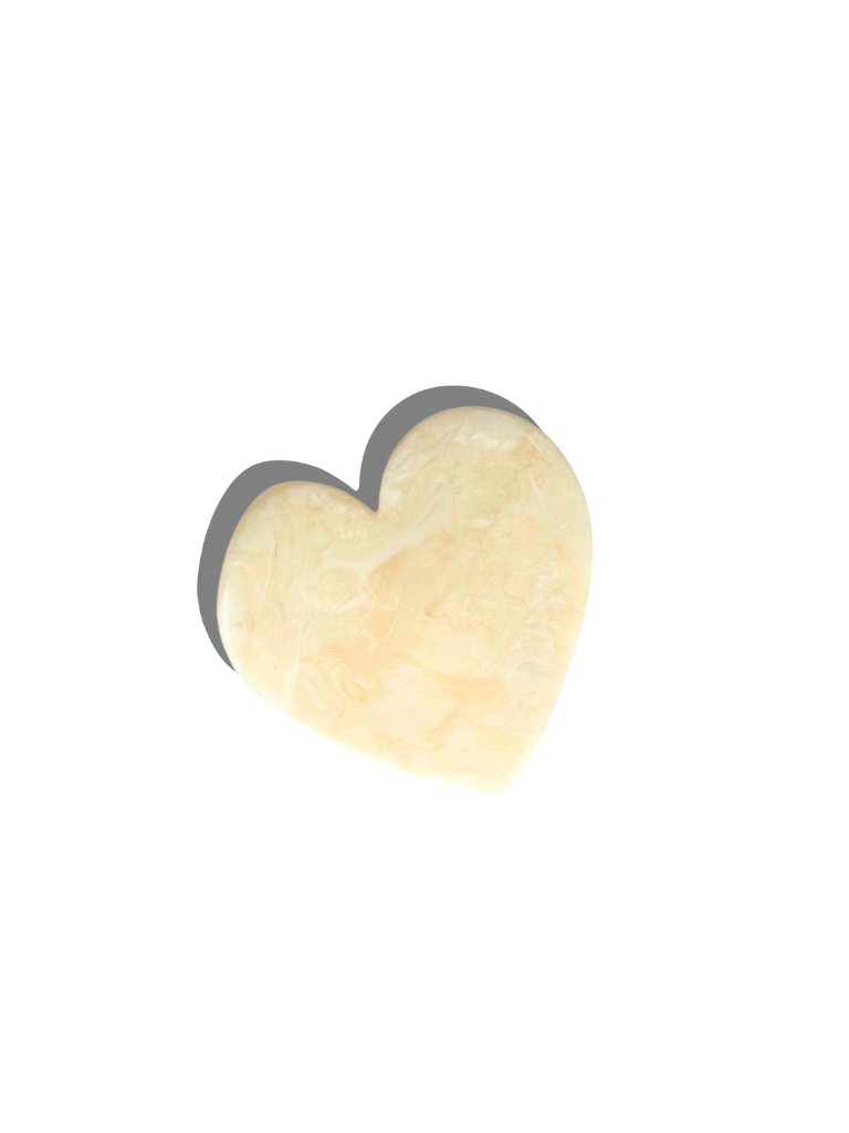 Heart Acetate Claw Hair Clip: Leopard