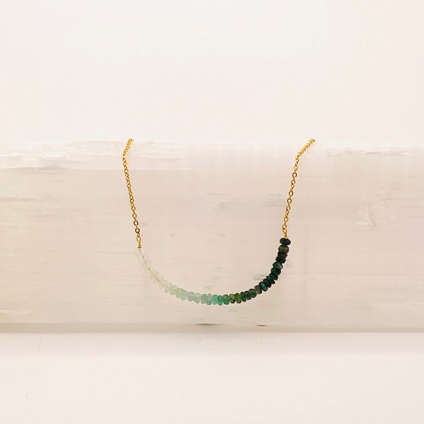 Necklace: Emerald Bar