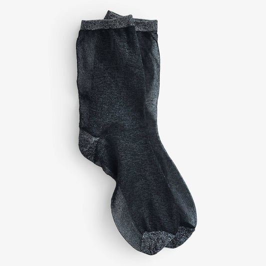 Shimmering Black Socks