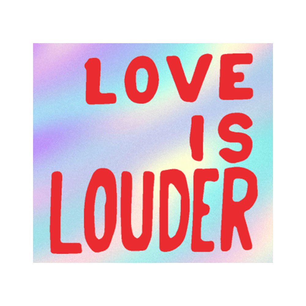 Love Is Louder by Sam Durant - Die-Cut Sticker (Back to School)