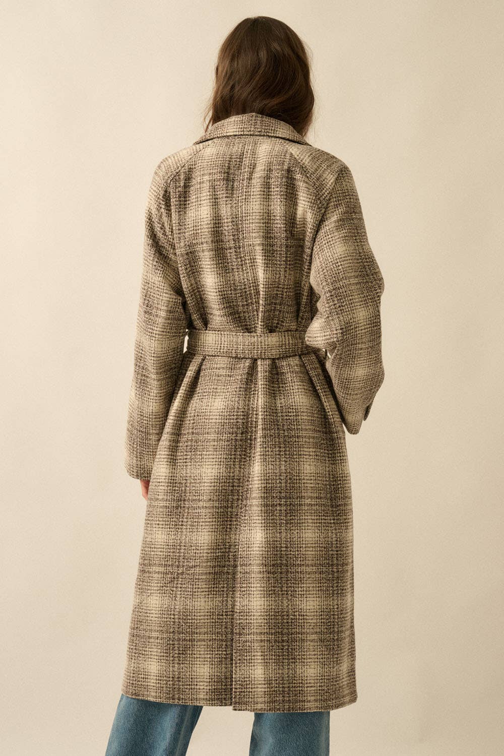 Plaid Tweed Overcoat
