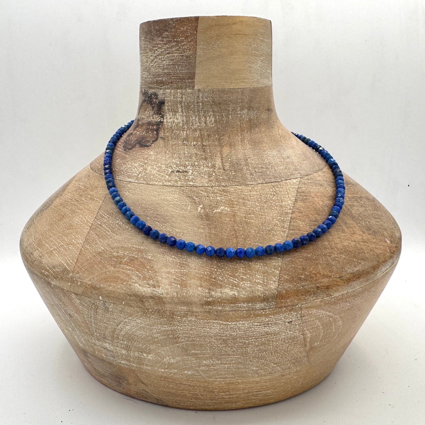 Necklace: Denim Lapis with Chunky Brass