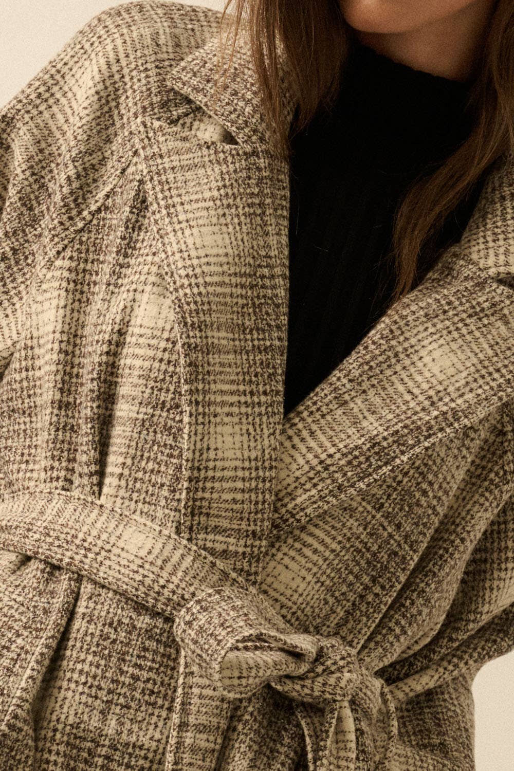 Plaid Tweed Overcoat