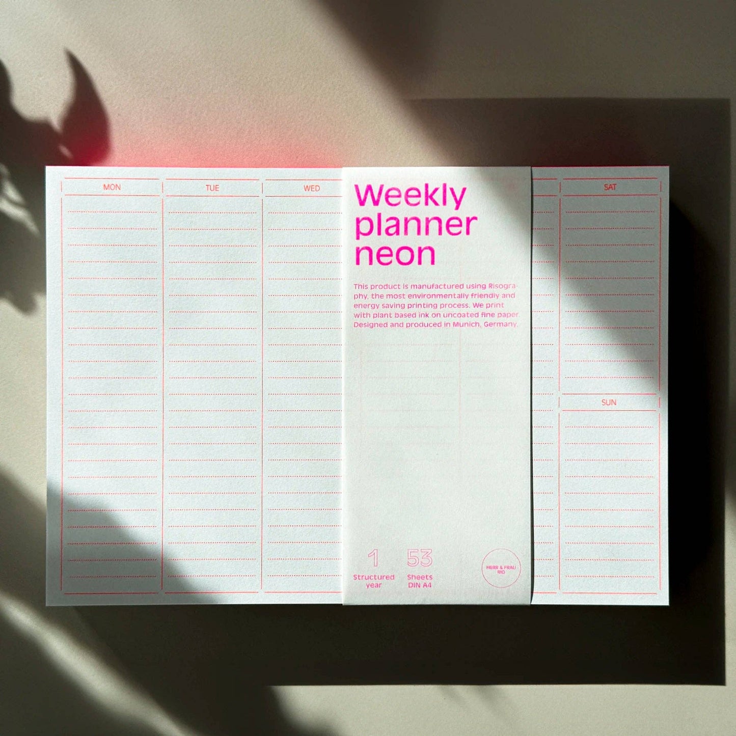 Weekly Planner Neon