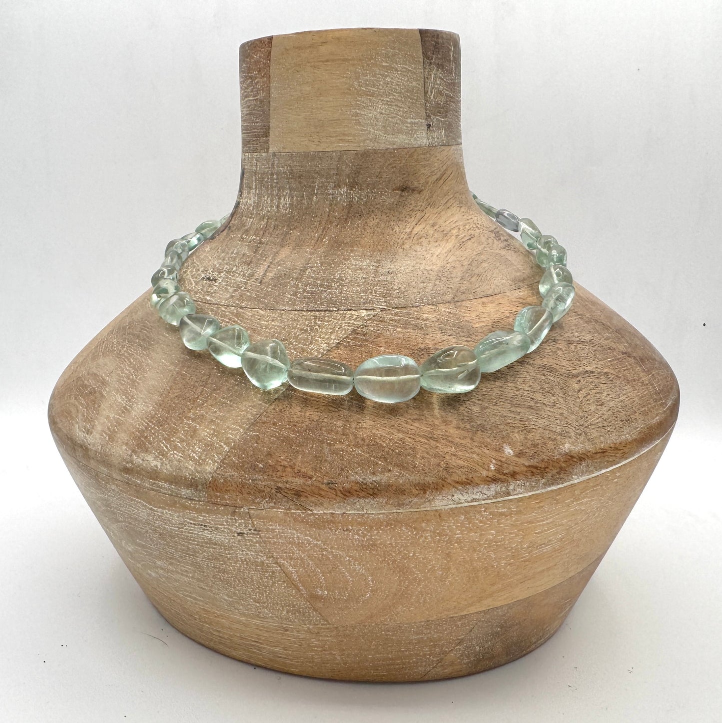 Necklace: Fluorite Necklace with Chunky Brass