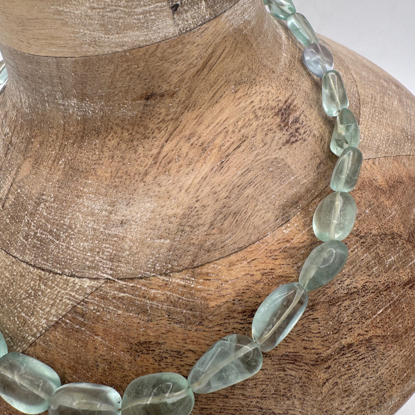 Necklace: Fluorite Necklace with Chunky Brass
