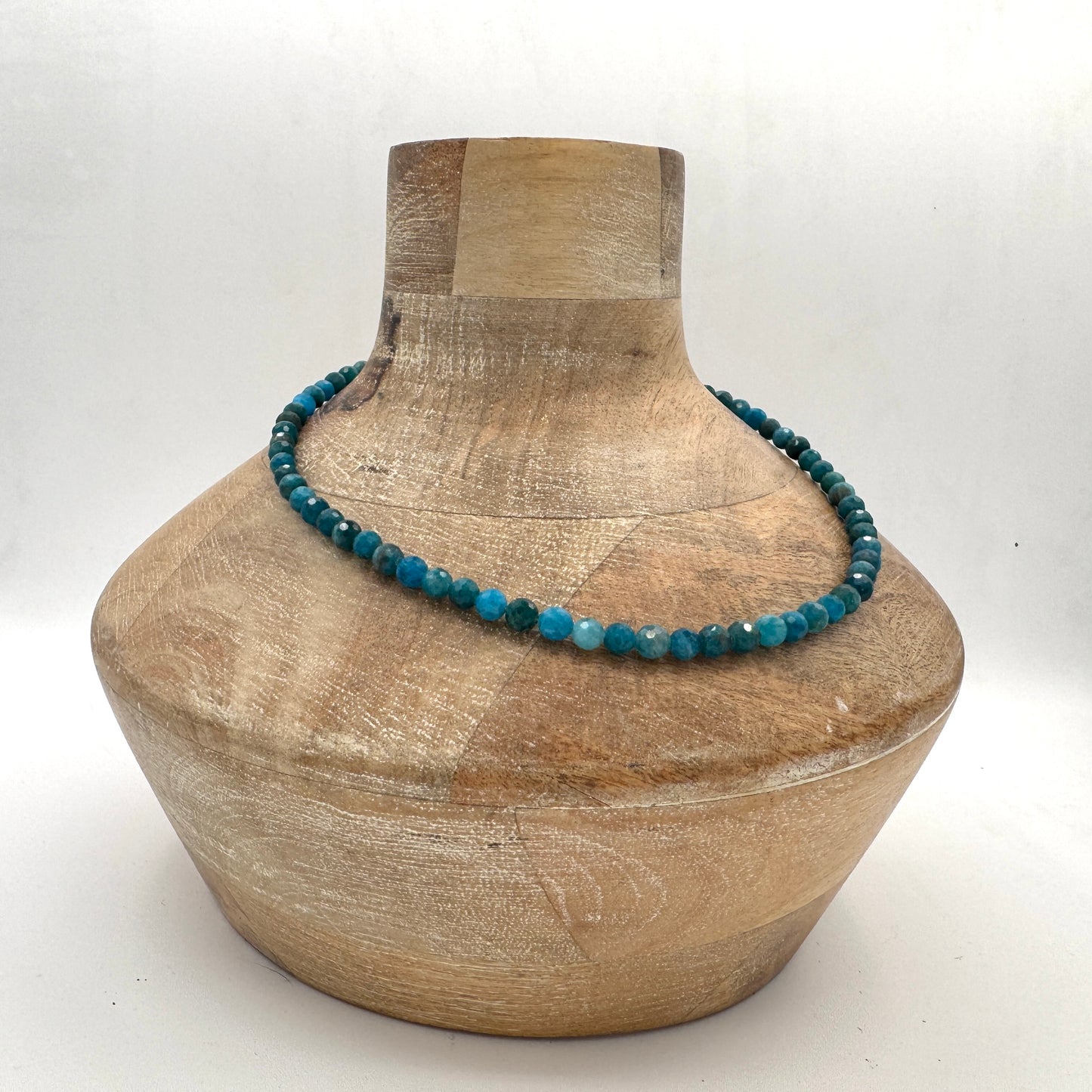 Necklace: Apatite with Chunky Brass