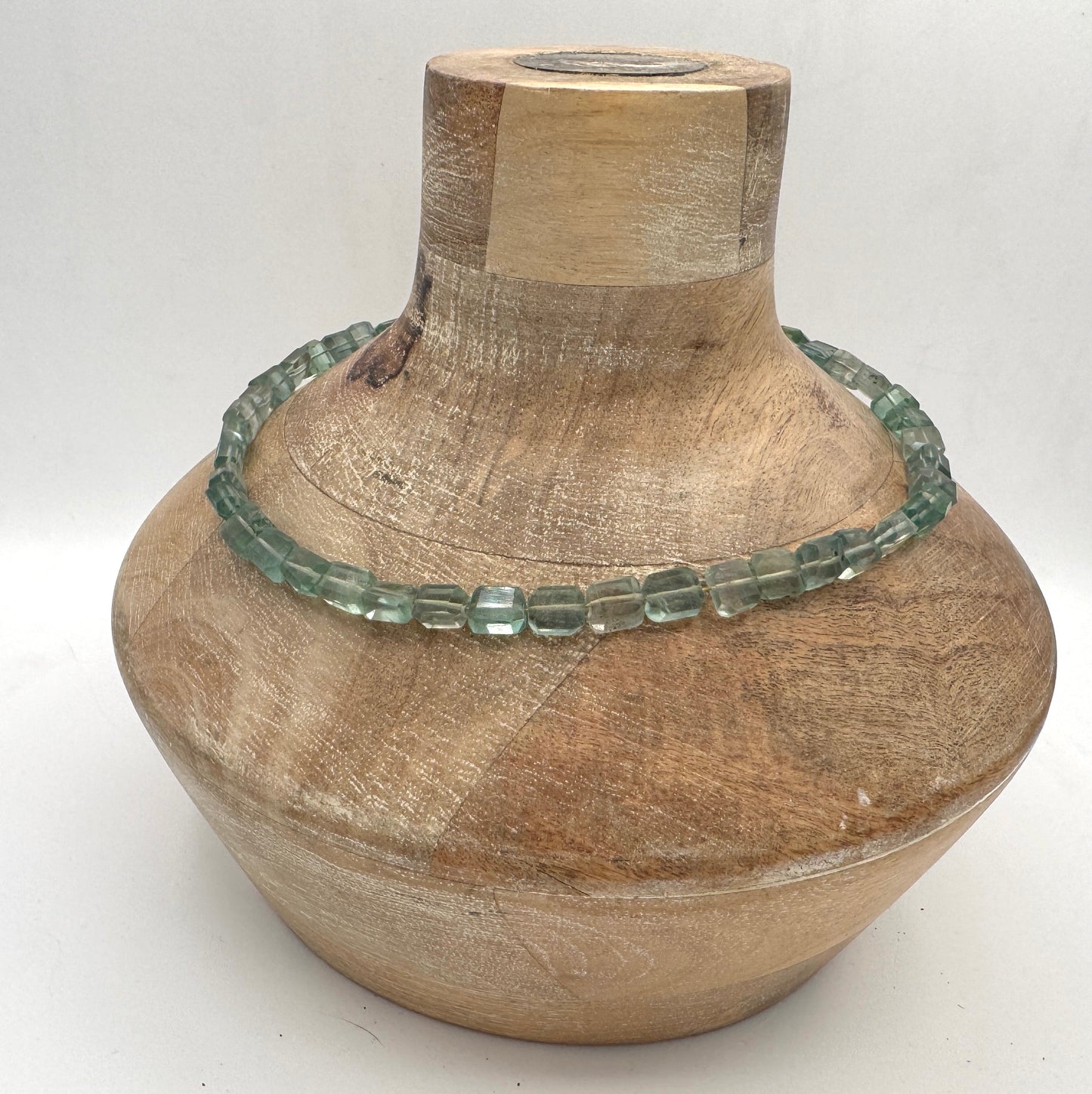 Necklace: Flourite with chunky brass