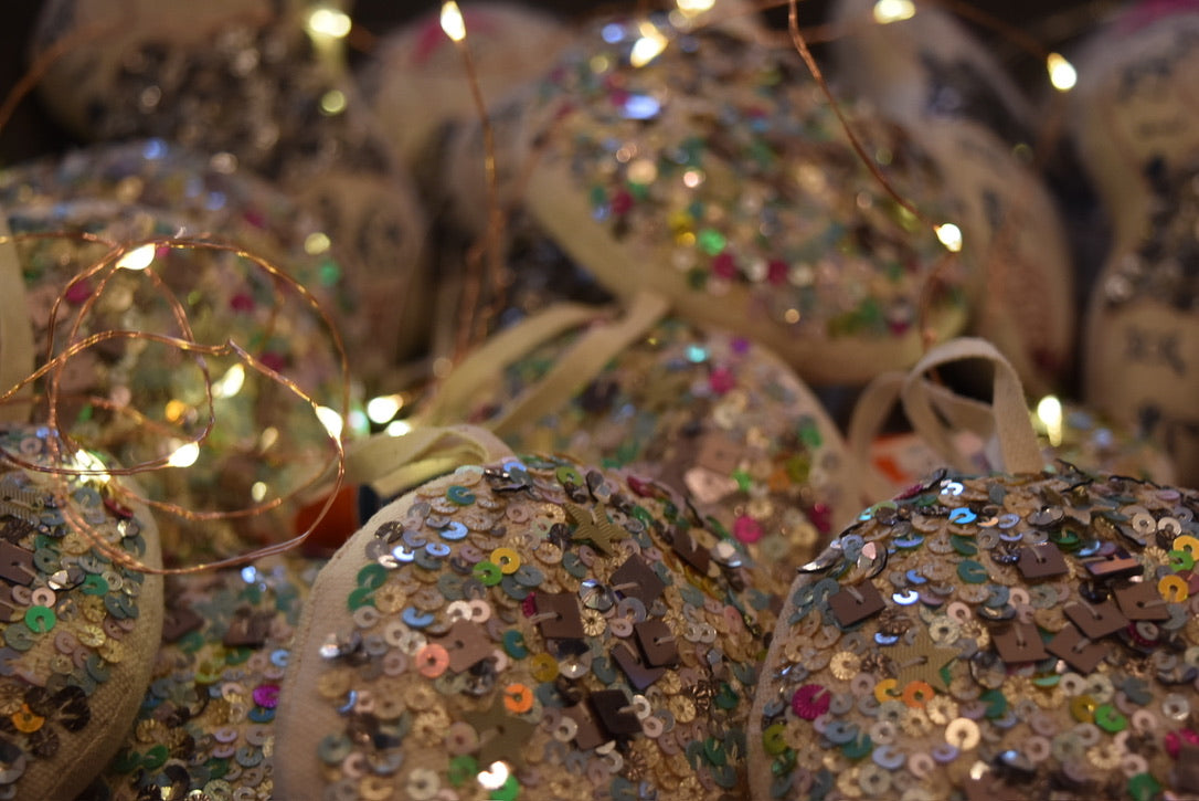 Skippy Cotton Disco Ball Ornament