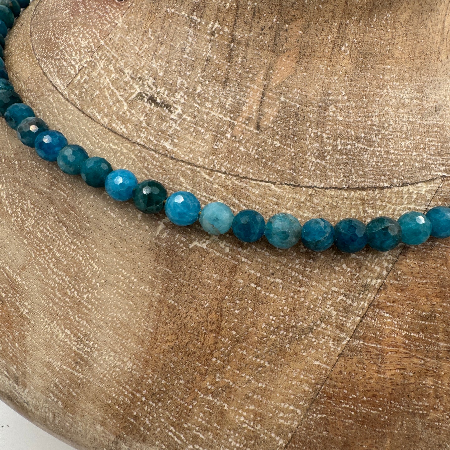 Necklace: Apatite with Chunky Brass