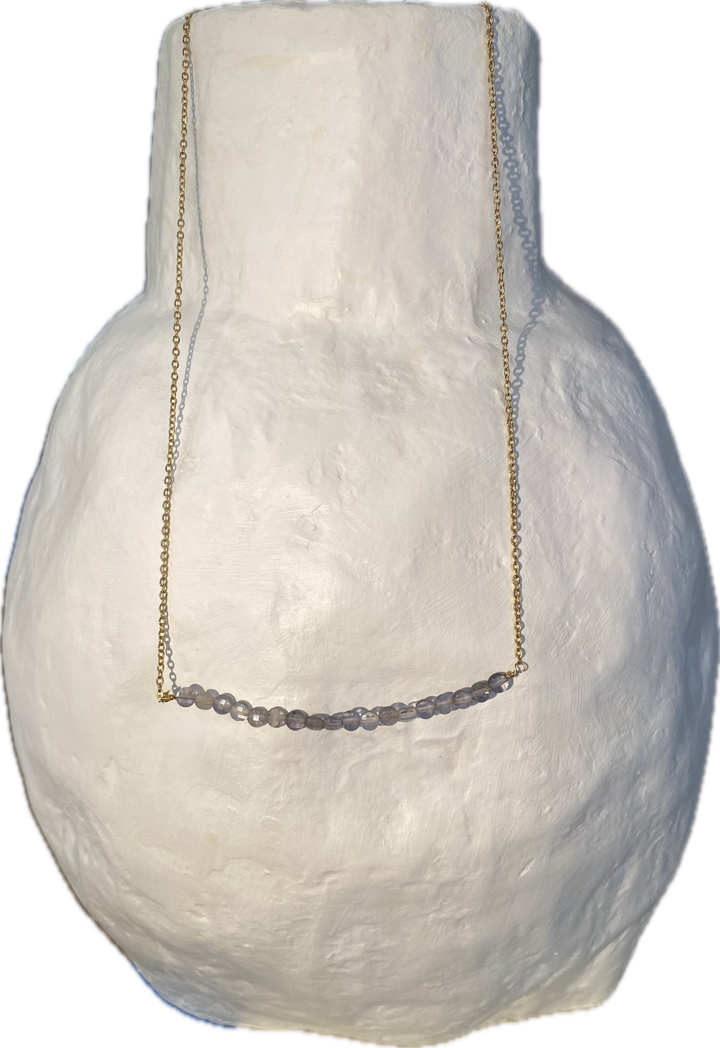 Necklace: Iolite Bar