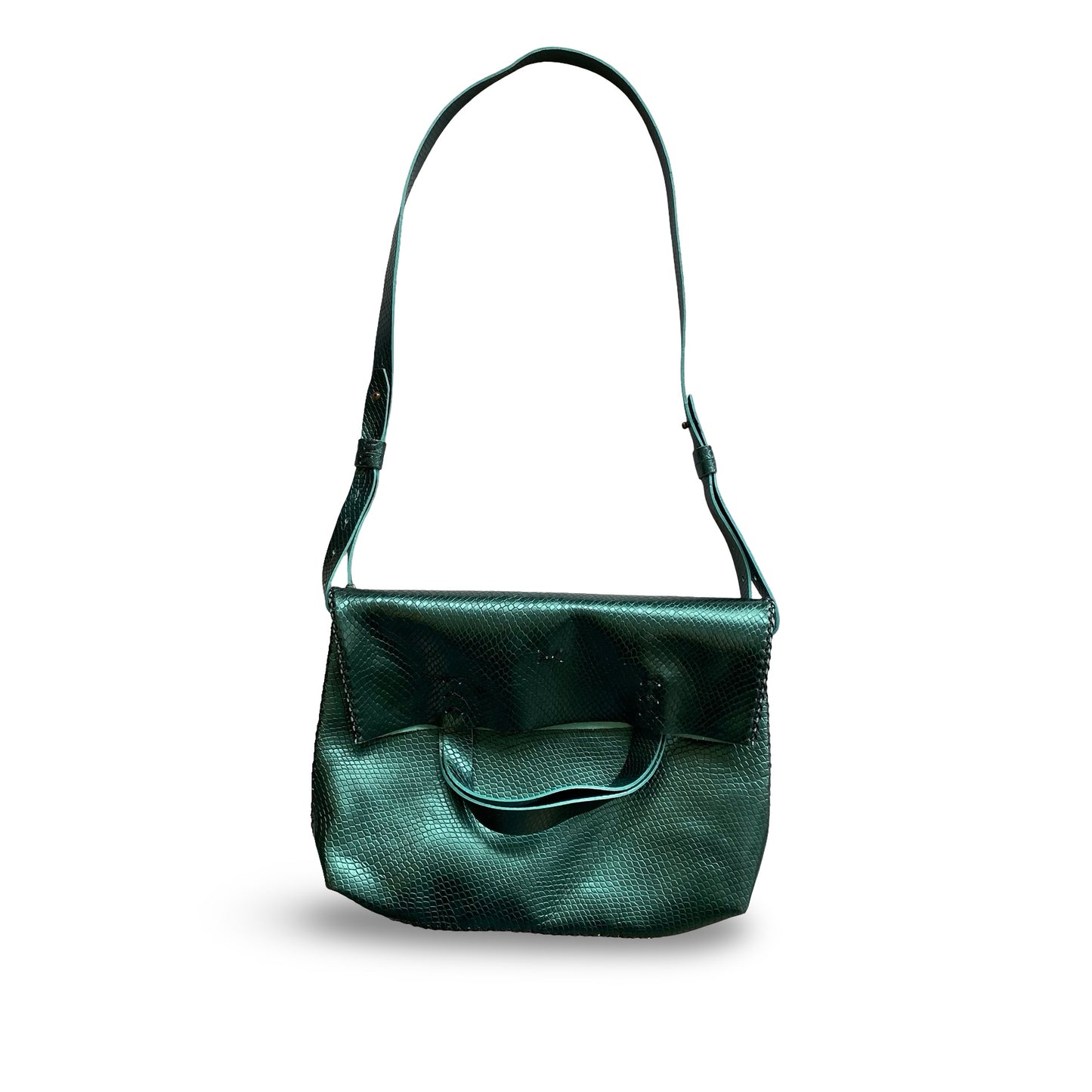 Volta Atelier Teal Messenger Tote