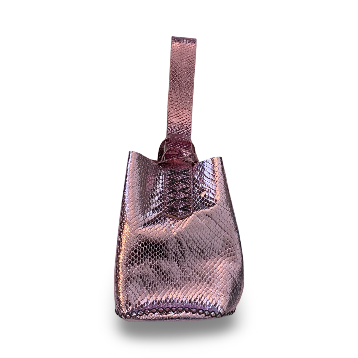 Volta Atelier Navigli Bag in Light Pink Metallic