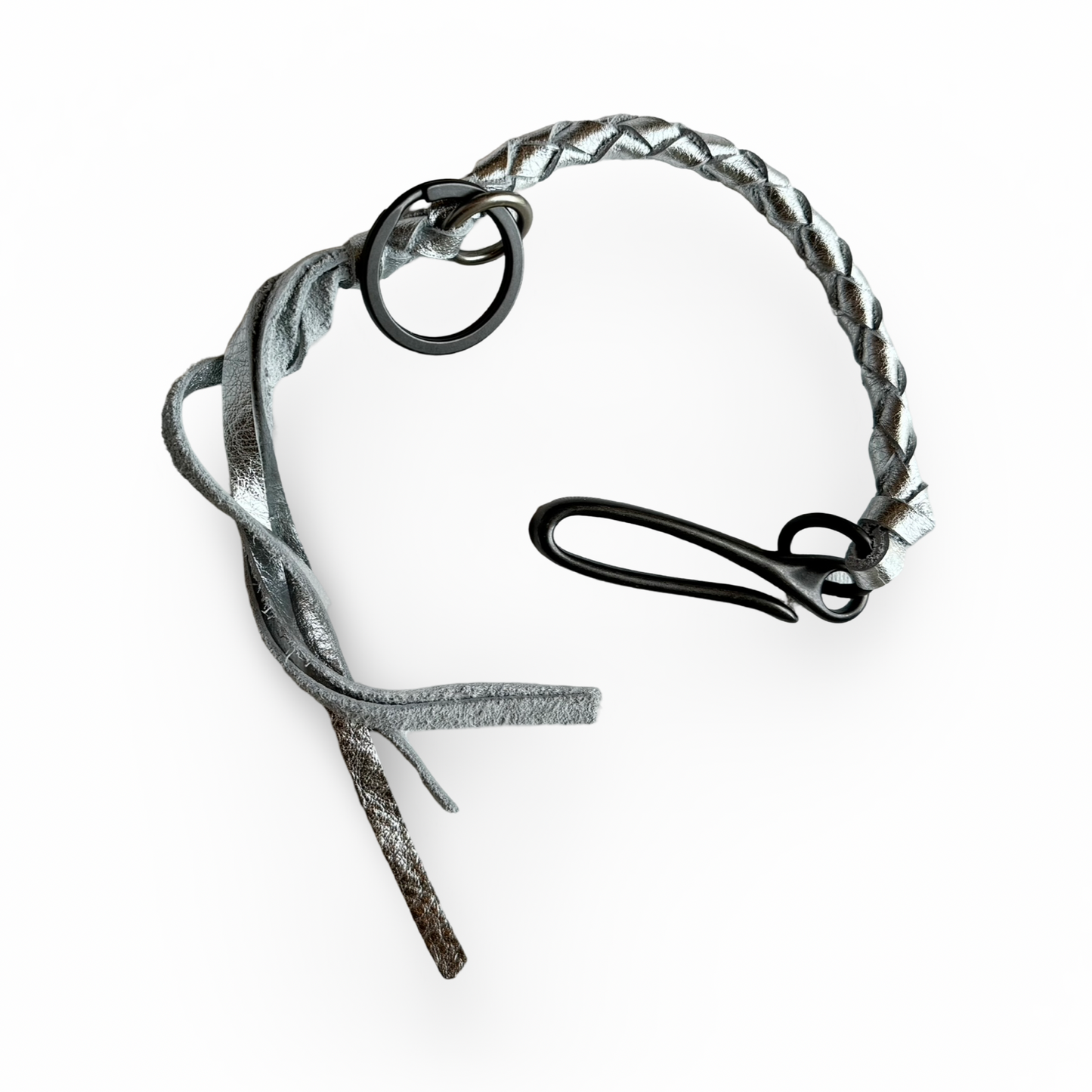 Keychain: Leather Wristlet with Large Fish Hook