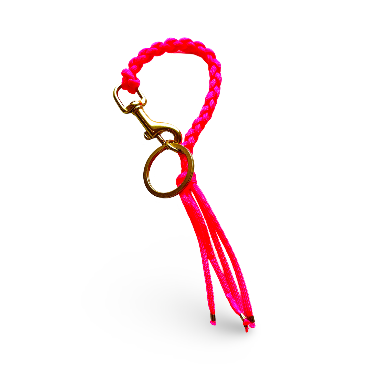 Keychain: Paracord Wristlet Keychain with Natural Brass Clip