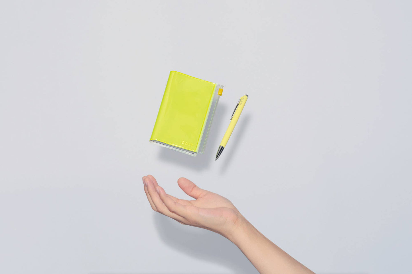 Grid Notebook B7 with Cover / EDiT: Neon Yellow