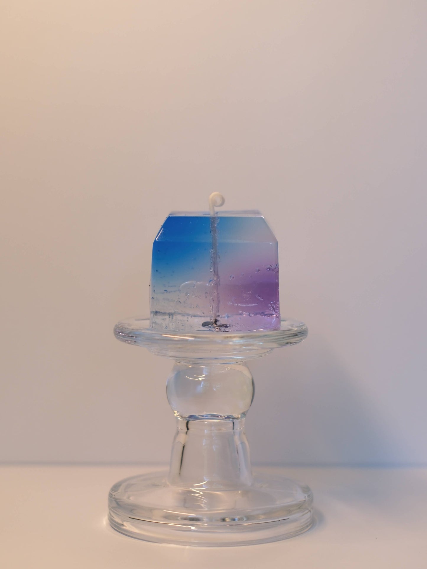 Hand-Made Jelly Candle | Colored Ice Cube | Blue & Purple