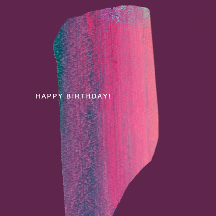 Happy Birthday in Magenta Card