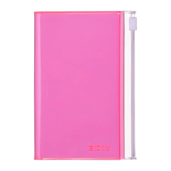 Grid Notebook B7 with Cover / EDiT: Neon Pink