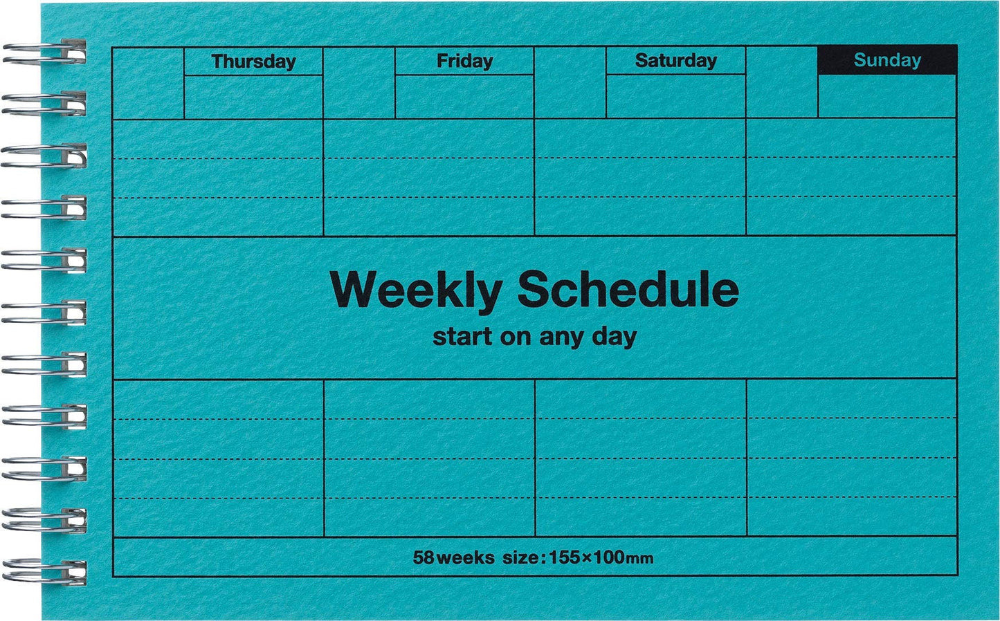 Dayfree Weekly Schedule: Turquoise