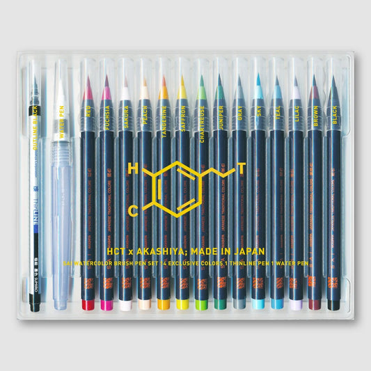 HCT x Akashiya Sai Watercolor Brush Pen Set of 16