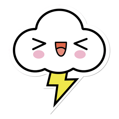 Little Cloud Lightning by FriendsWithYou - Die-Cut Sticker