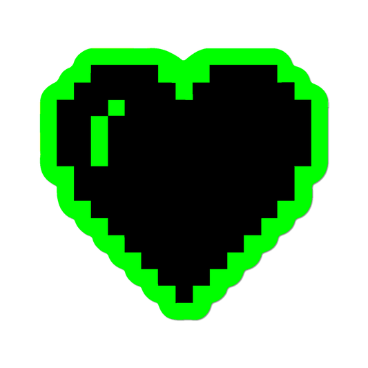 Pixel Heart by Wendy White (Back to School) - Die-Cut Sticker