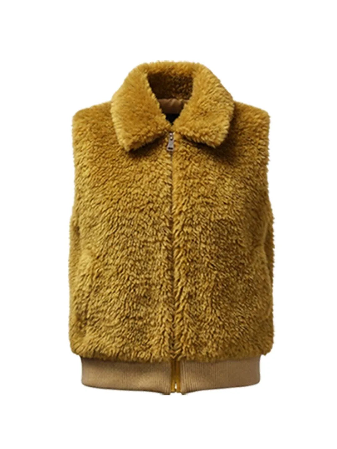 NOOKI Chartreuse Fuzzy Faux Fur Vest