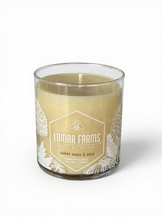 Lomar Farms Beeswax Candle: Sweet Moss and Most