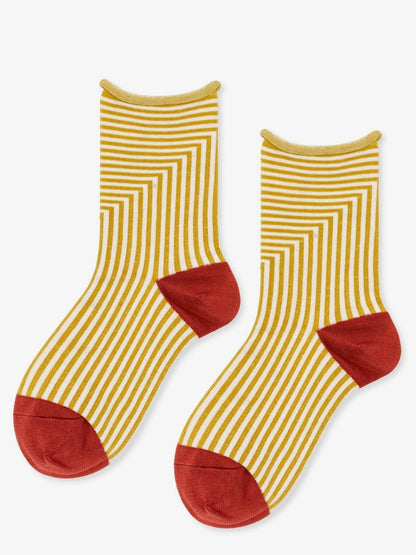 Hansel From Basel Corbusier Crew Socks in Citron