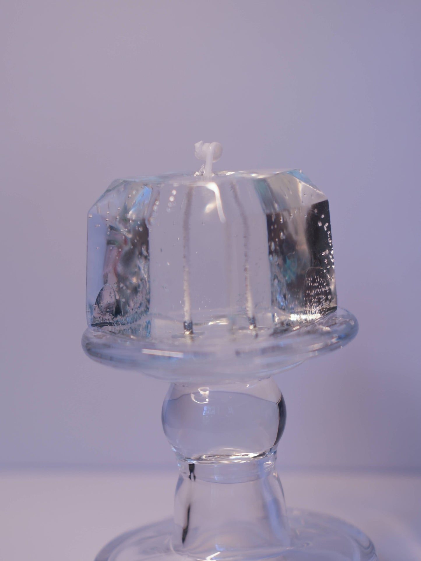 Hand-Made Jelly Candle |  Ice Cube | Clear