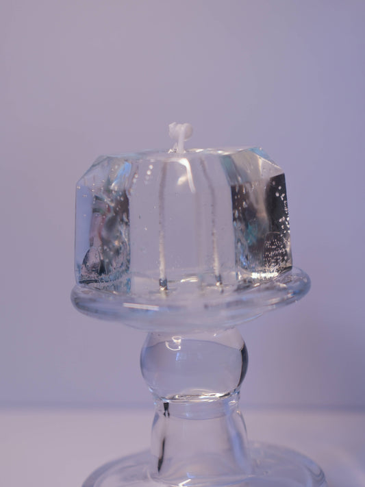 Hand-Made Jelly Candle |  Ice Cube | Clear
