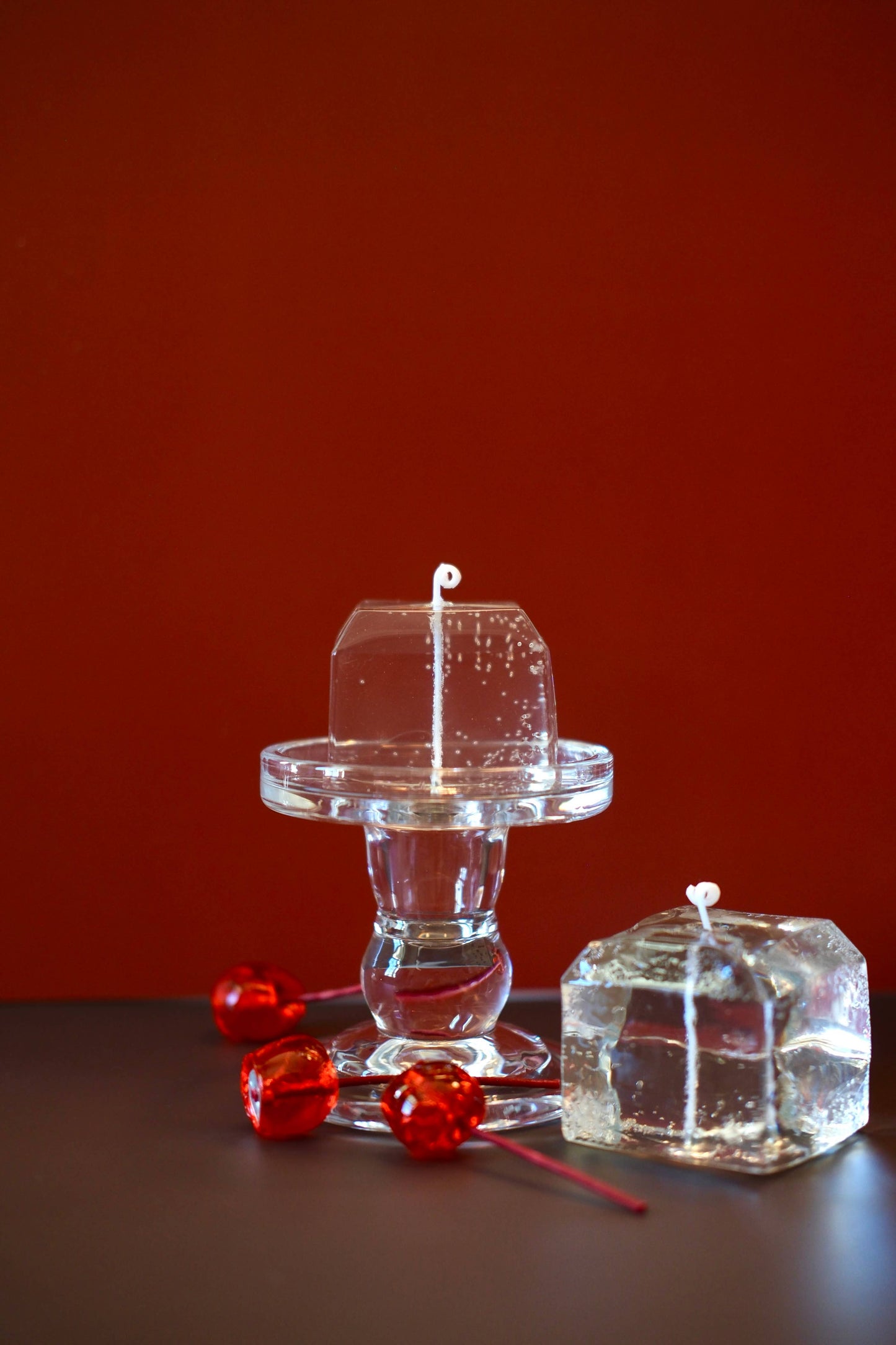 Hand-Made Jelly Candle |  Ice Cube | Clear