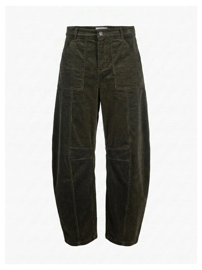 NOOKI Rosie Green Corduroy Barrel Jeans