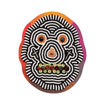 Skull by Jeffrey Gibson - Die-Cut Sticker