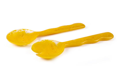 Resin Salad Servers- Mustard (Set of 2)