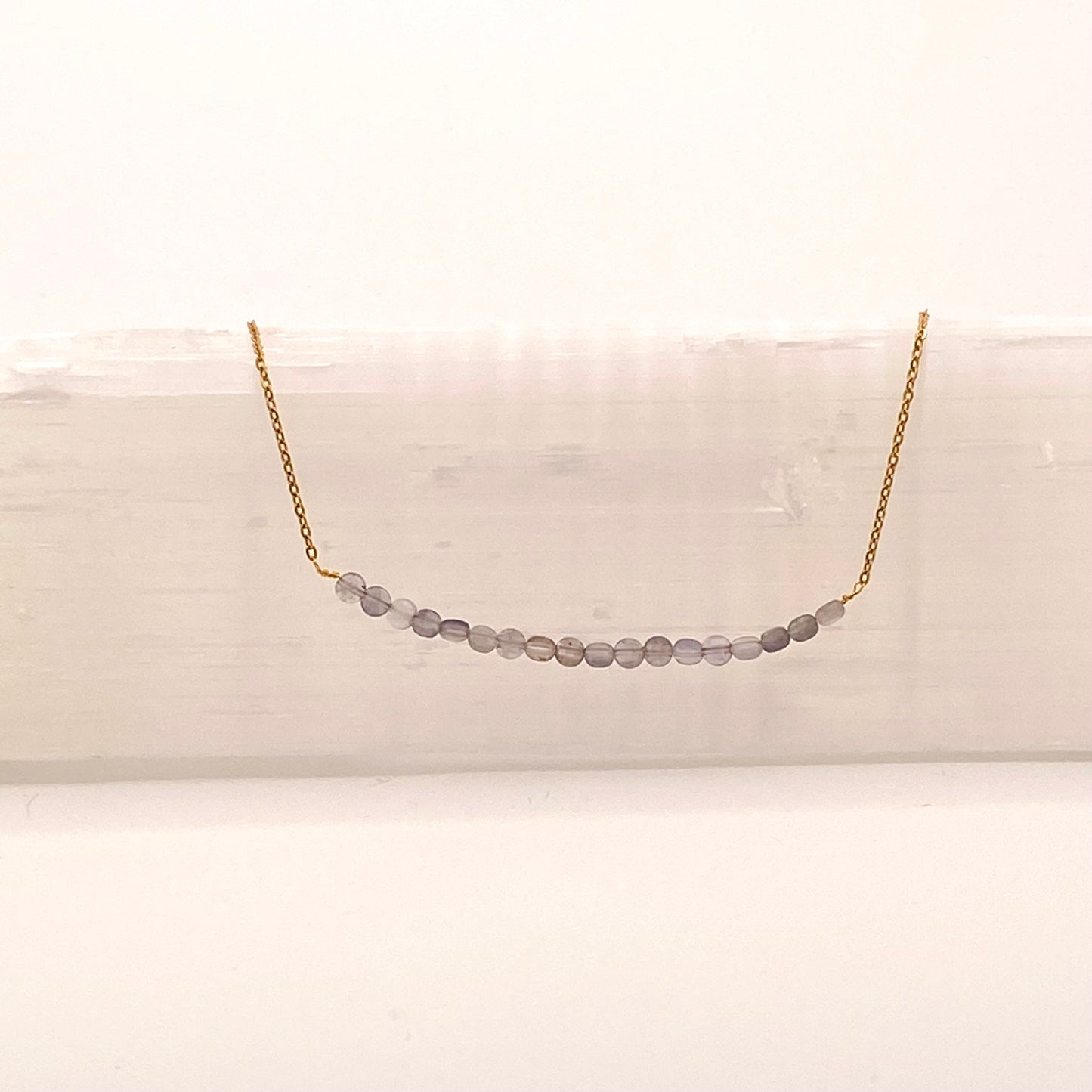 Necklace: Iolite Bar