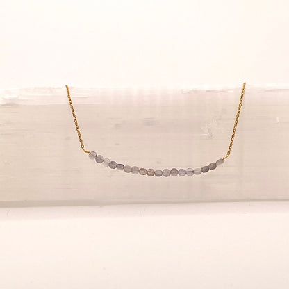 Necklace: Iolite Bar