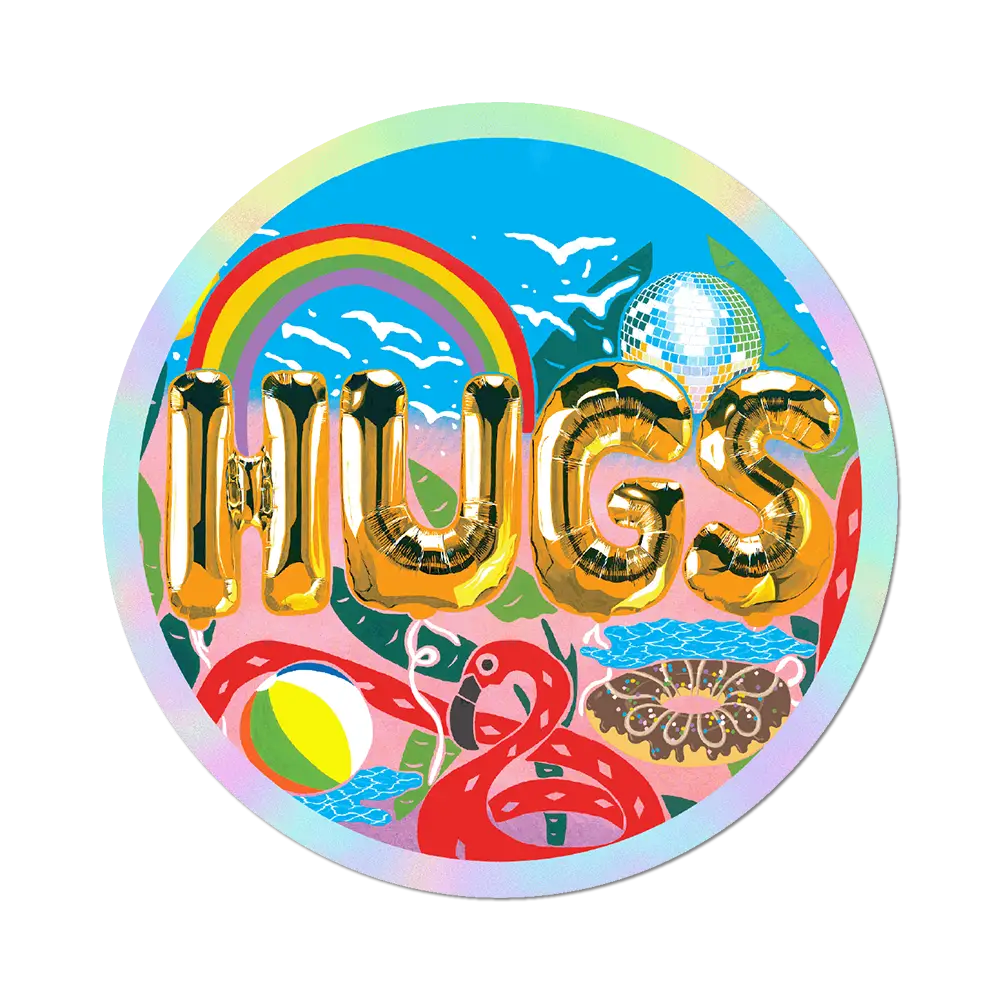 Hugs by Joel Mesler - Die-Cut Sticker