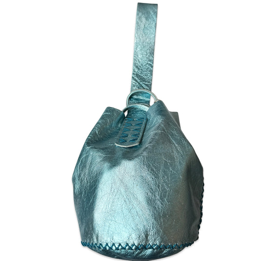 Volta Atelier Navigli Bag in Light Blue Metallic