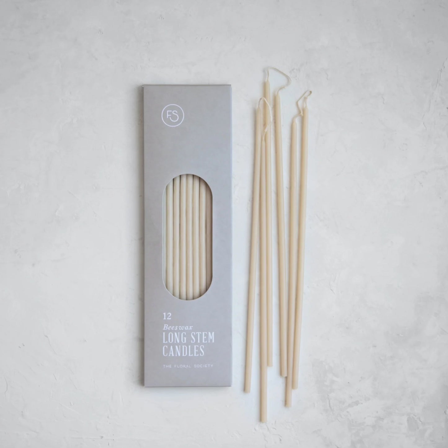 Floral Society Beacon Long Stem Candles in Salt