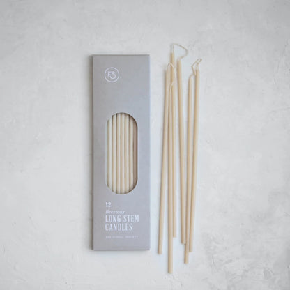 Floral Society Beacon Long Stem Candles in Salt